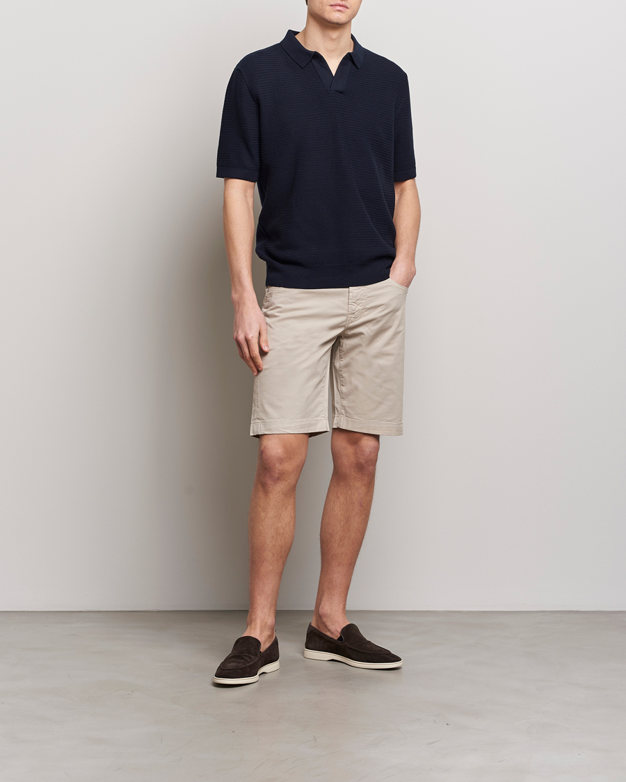 Heren | Korte broek | Jacob Cohën | Nicolas Cotton Gabardine Shorts Beige