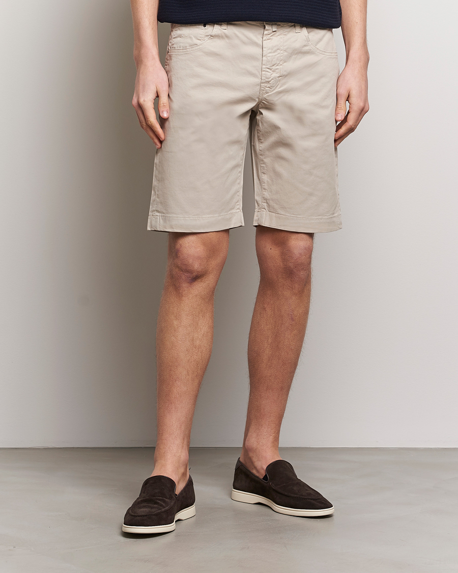 Heren | Kleding | Jacob Cohën | Nicolas Cotton Gabardine Shorts Beige