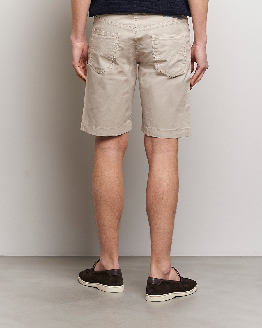 Heren | Korte broek | Jacob Cohën | Nicolas Cotton Gabardine Shorts Beige