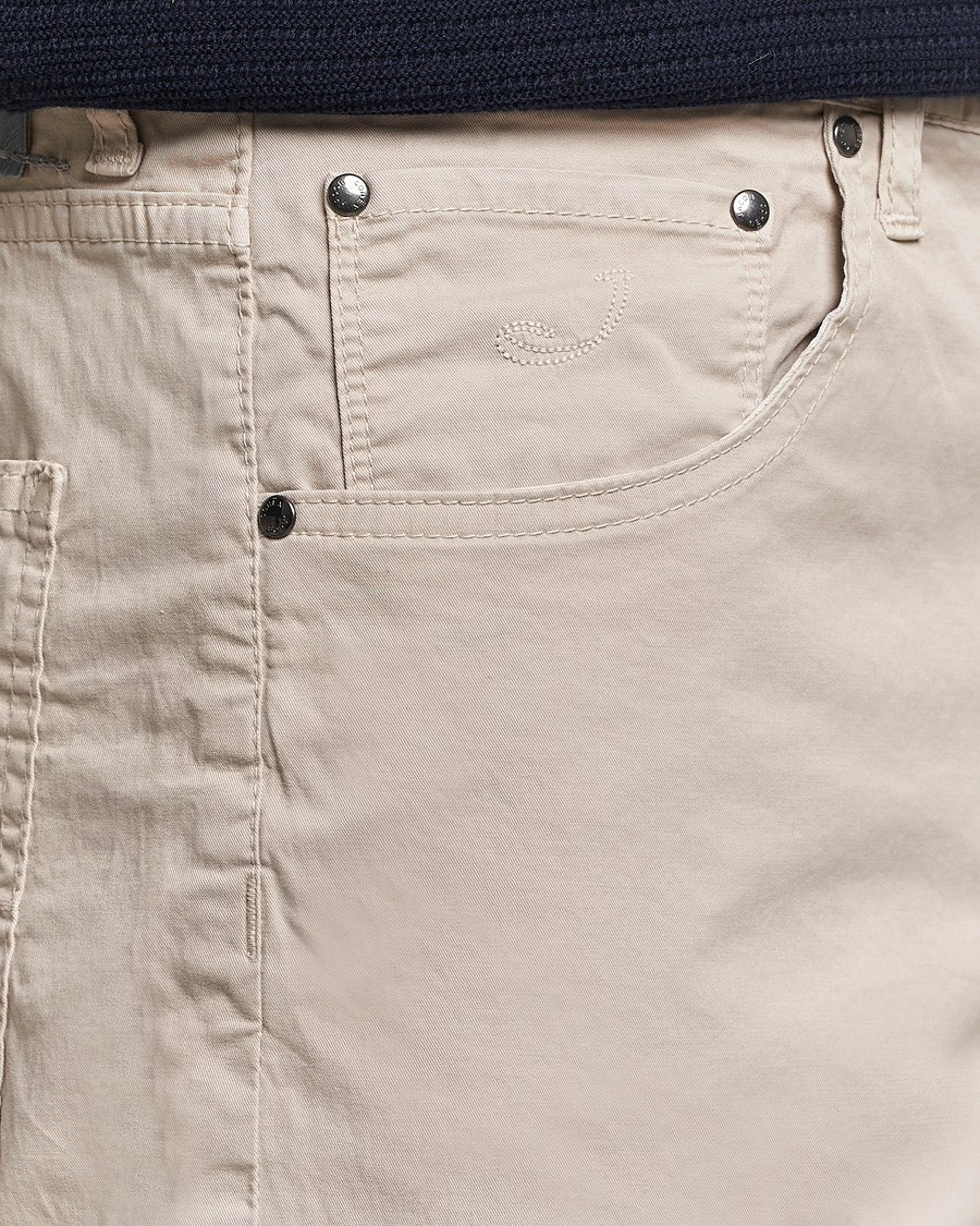 Heren | Korte broek | Jacob Cohën | Nicolas Cotton Gabardine Shorts Beige