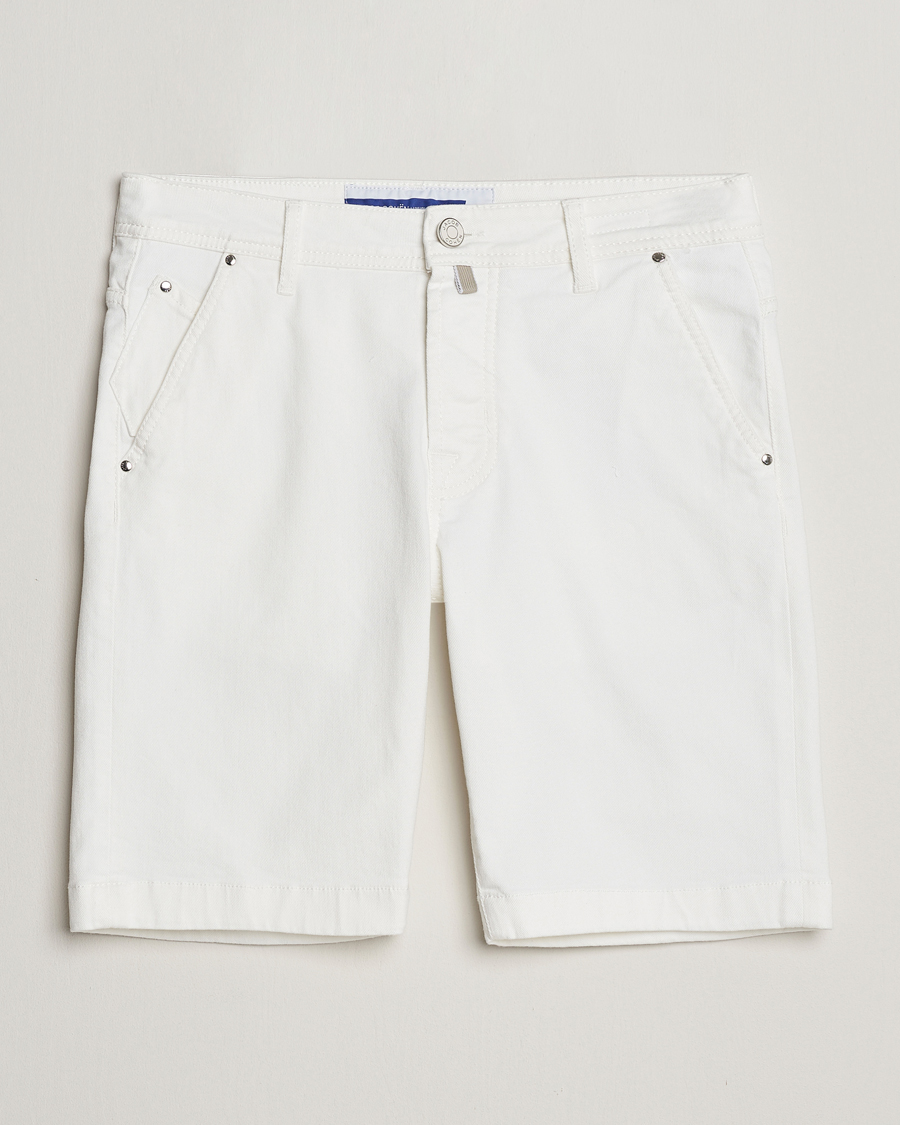Heren | Korte broek | Jacob Cohën | Lou Stretch Denim Shorts White
