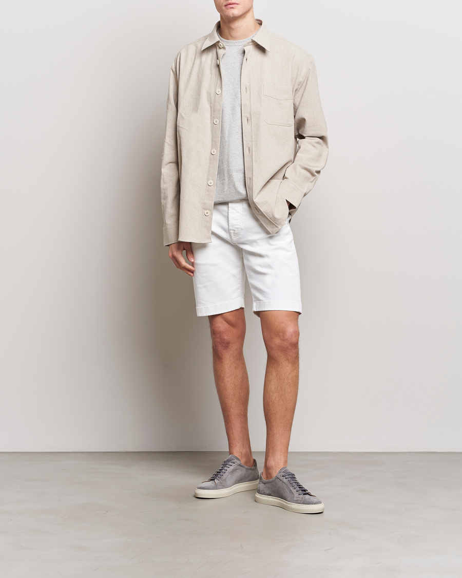 Heren | Korte broek | Jacob Cohën | Lou Stretch Denim Shorts White