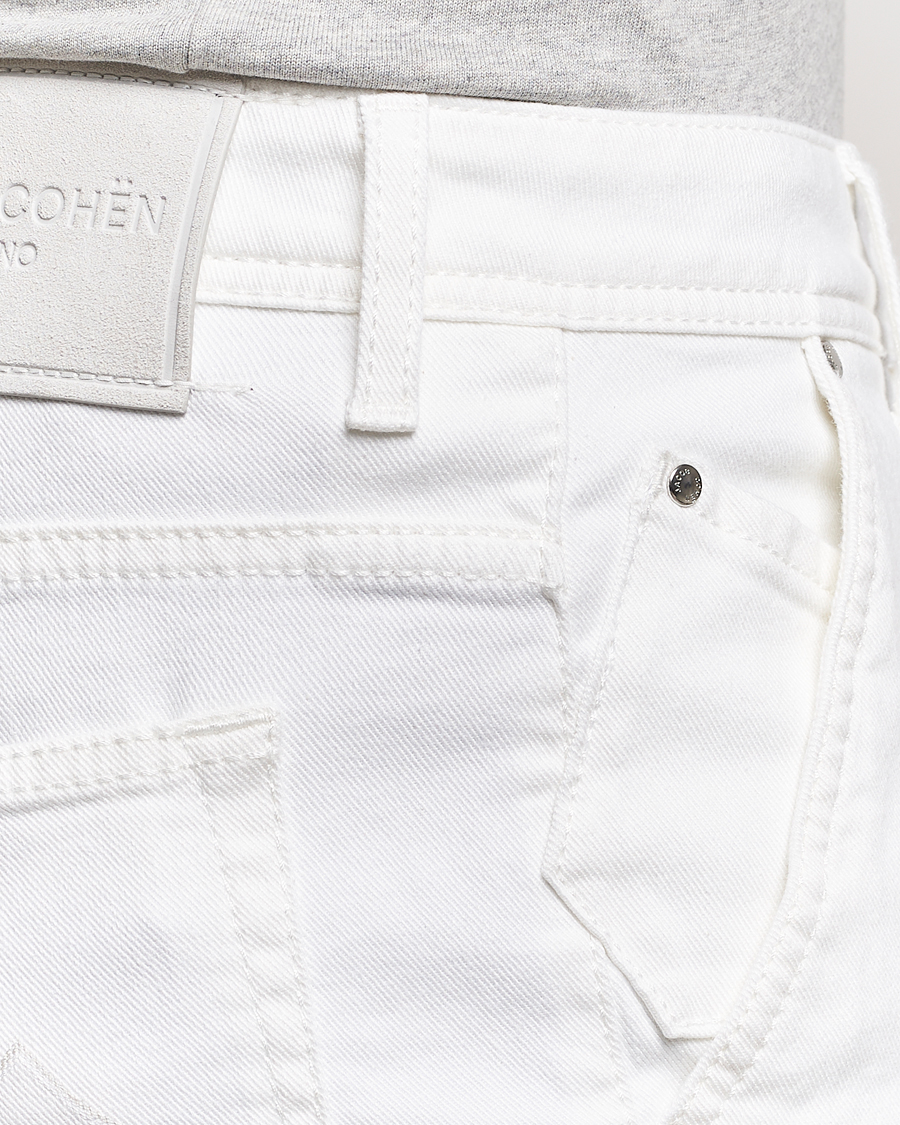 Heren | Korte broek | Jacob Cohën | Lou Stretch Denim Shorts White