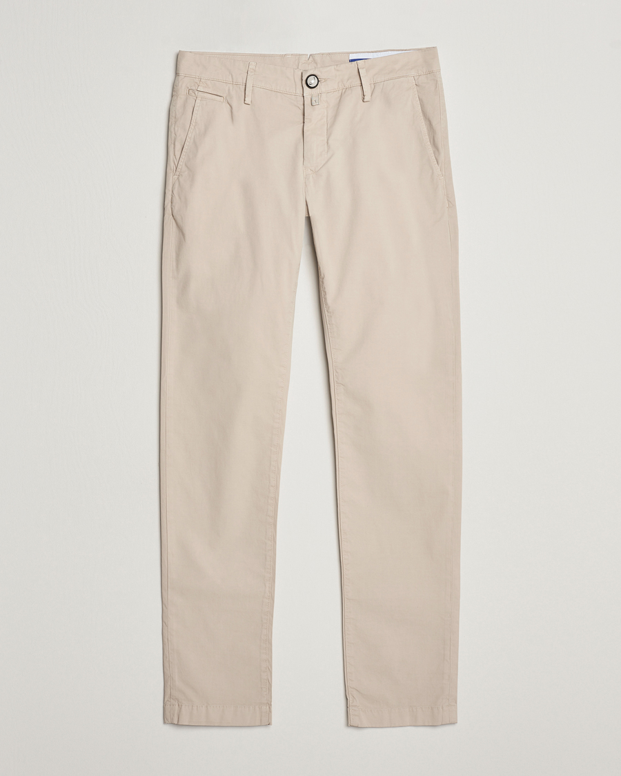 Heren | Broeken | Jacob Cohën | Bobby Cotton Gabardine Chinos Beige