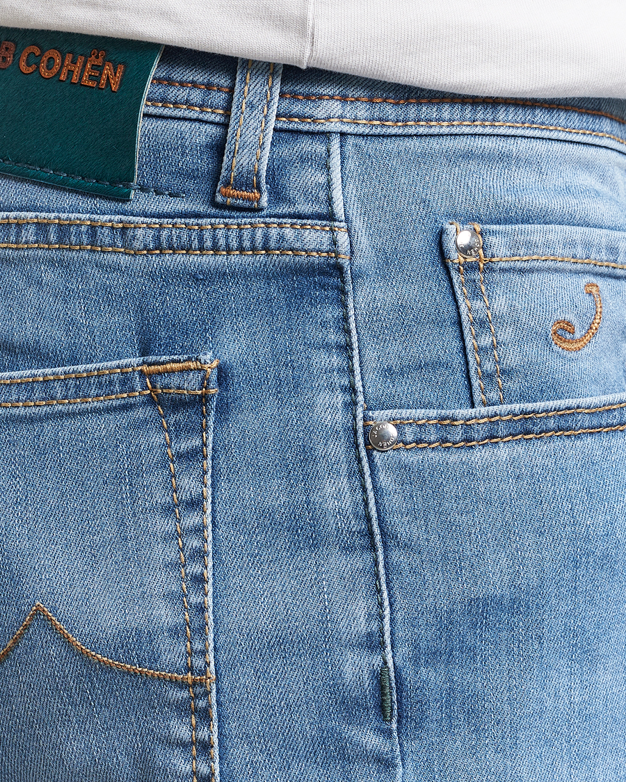 Heren | Jeans | Jacob Cohën | Nick Slim Fit Stretch Jeans Light Blue