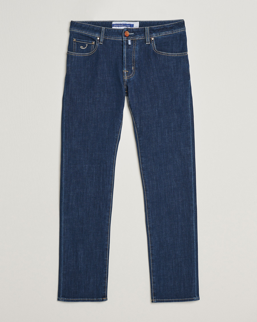 Heren | Jeans | Jacob Cohën | Nick Slim Fit Dual Stretch Jeans Dark Blue