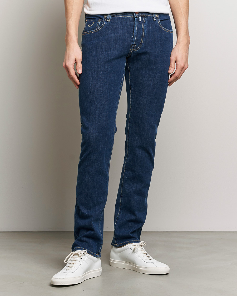 Heren | Jacob Cohën | Jacob Cohën | Nick Slim Fit Dual Stretch Jeans Dark Blue