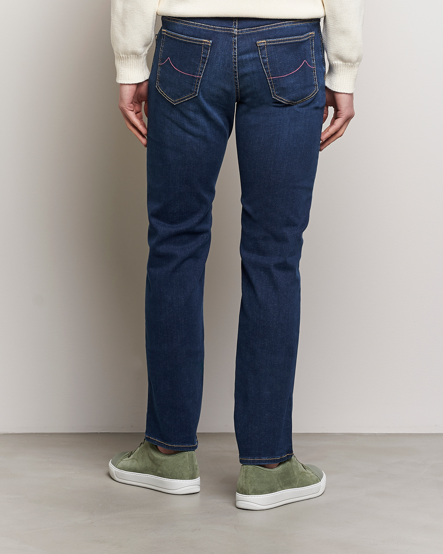 Heren | Jeans | Jacob Cohën | Bard Slim Fit Stretch Jeans Dark Blue