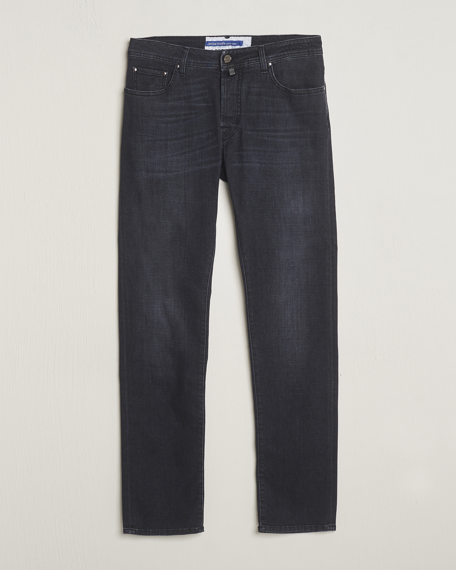 Heren | Jeans | Jacob Cohën | Bard Slim Fit Stretch Jeans Grey Black