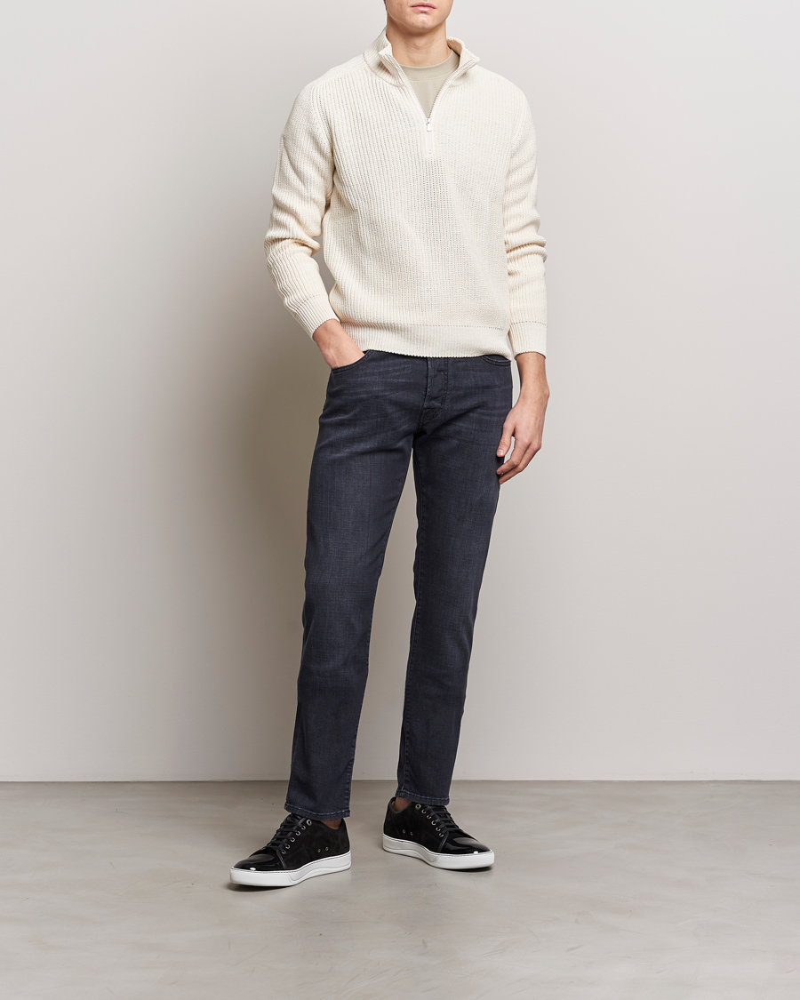 Heren | Jeans | Jacob Cohën | Bard Slim Fit Stretch Jeans Grey Black