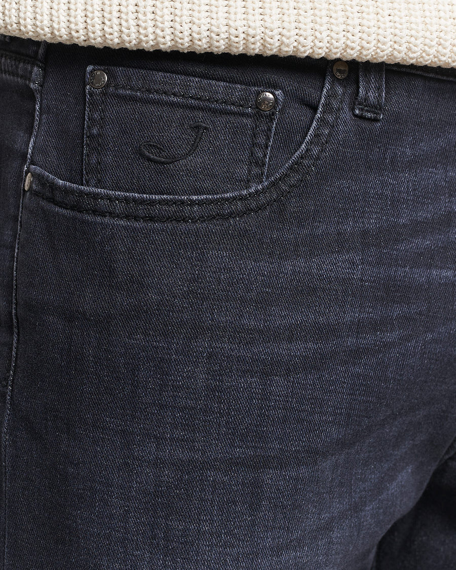 Heren | Jeans | Jacob Cohën | Bard Slim Fit Stretch Jeans Grey Black