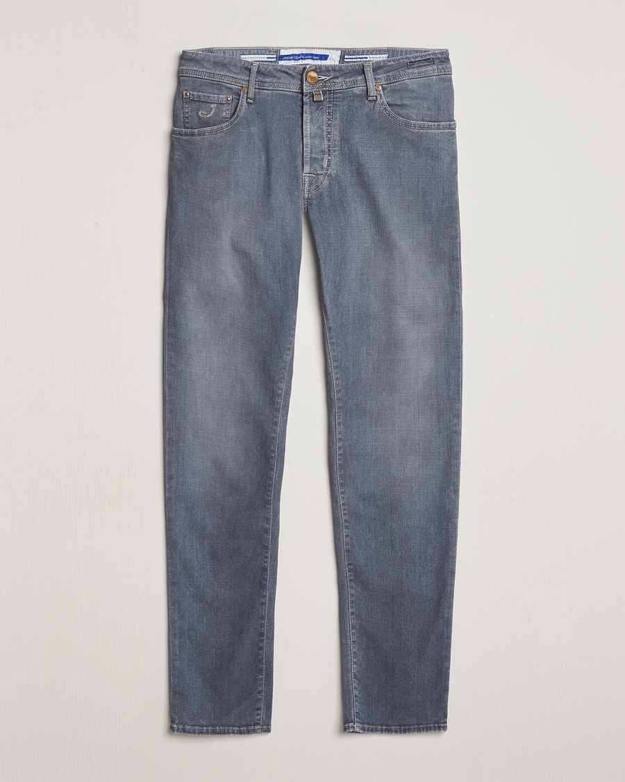 Heren | Jeans | Jacob Cohën | Nick Naples Super Slim Stretch Jeans Light Grey