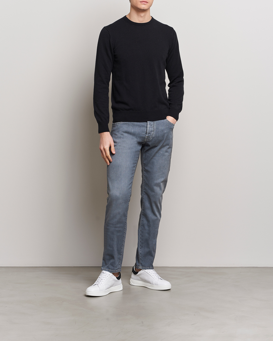 Heren | Jeans | Jacob Cohën | Nick Naples Super Slim Stretch Jeans Light Grey