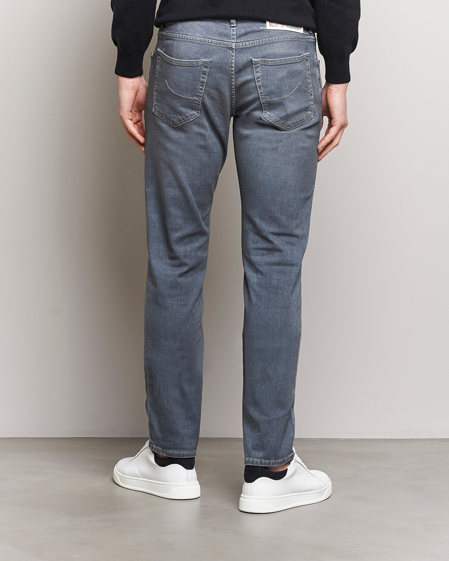 Heren | Jeans | Jacob Cohën | Nick Naples Super Slim Stretch Jeans Light Grey