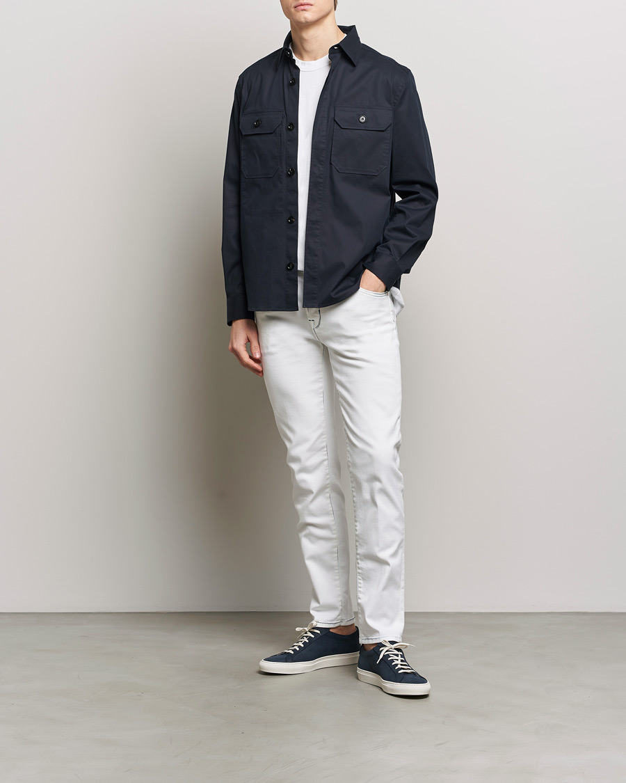Heren | Jeans | Jacob Cohën | Scott Portofino Slim Fit Stretch Jeans White