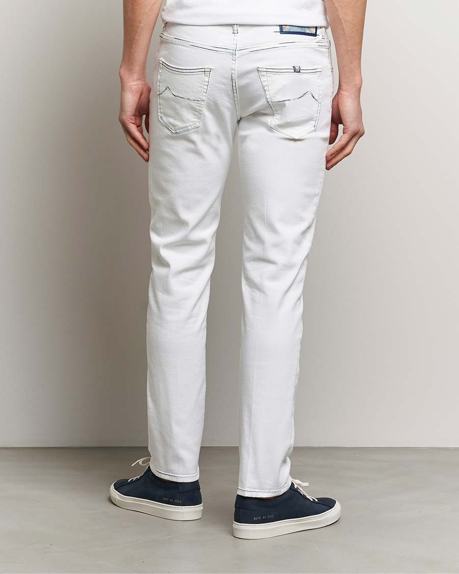 Heren | Jeans | Jacob Cohën | Scott Portofino Slim Fit Stretch Jeans White