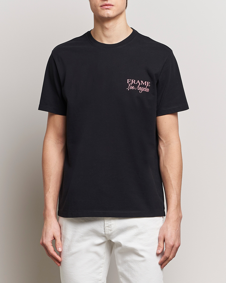 Heren | T-shirts met korte mouwen | FRAME | LA Logo T-Shirt Black