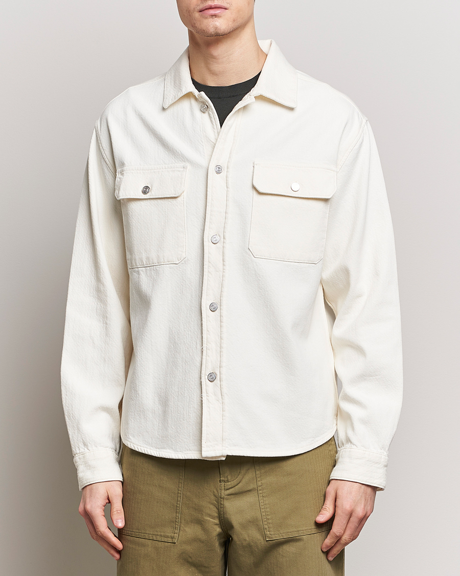 Heren | FRAME | FRAME | Textured Terry Overshirt Off White