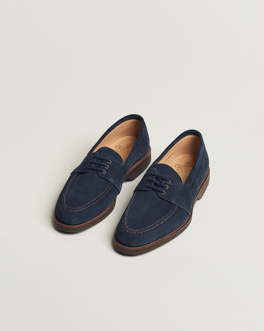 Heren | Best of British | Crockett & Jones | Falmouth Deck Shoes Ocean Suede