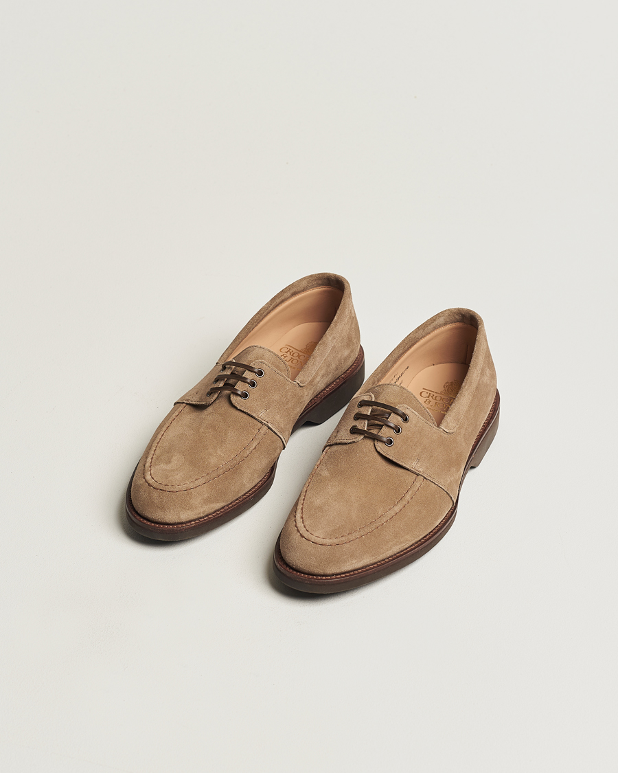 Heren | Schoenen | Crockett & Jones | Falmouth Deck Shoes Khaki Suede