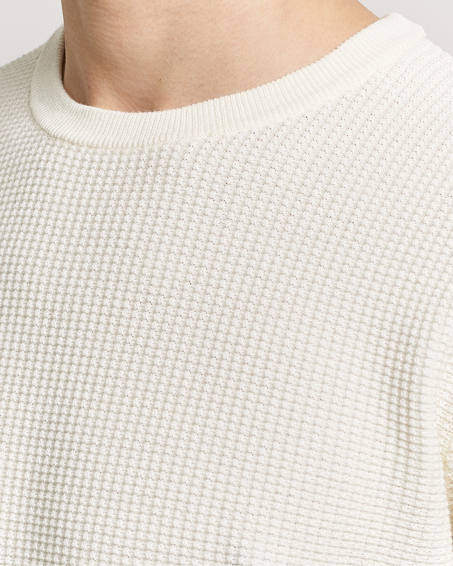 Heren | Truien | Stenströms | Organic Cotton Crew Neck White