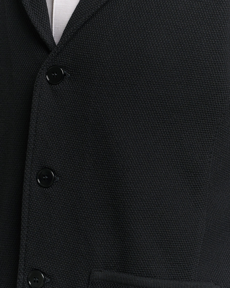 Heren | Blazers | Stenströms | Merino Wool Texture Knitted Blazer Black