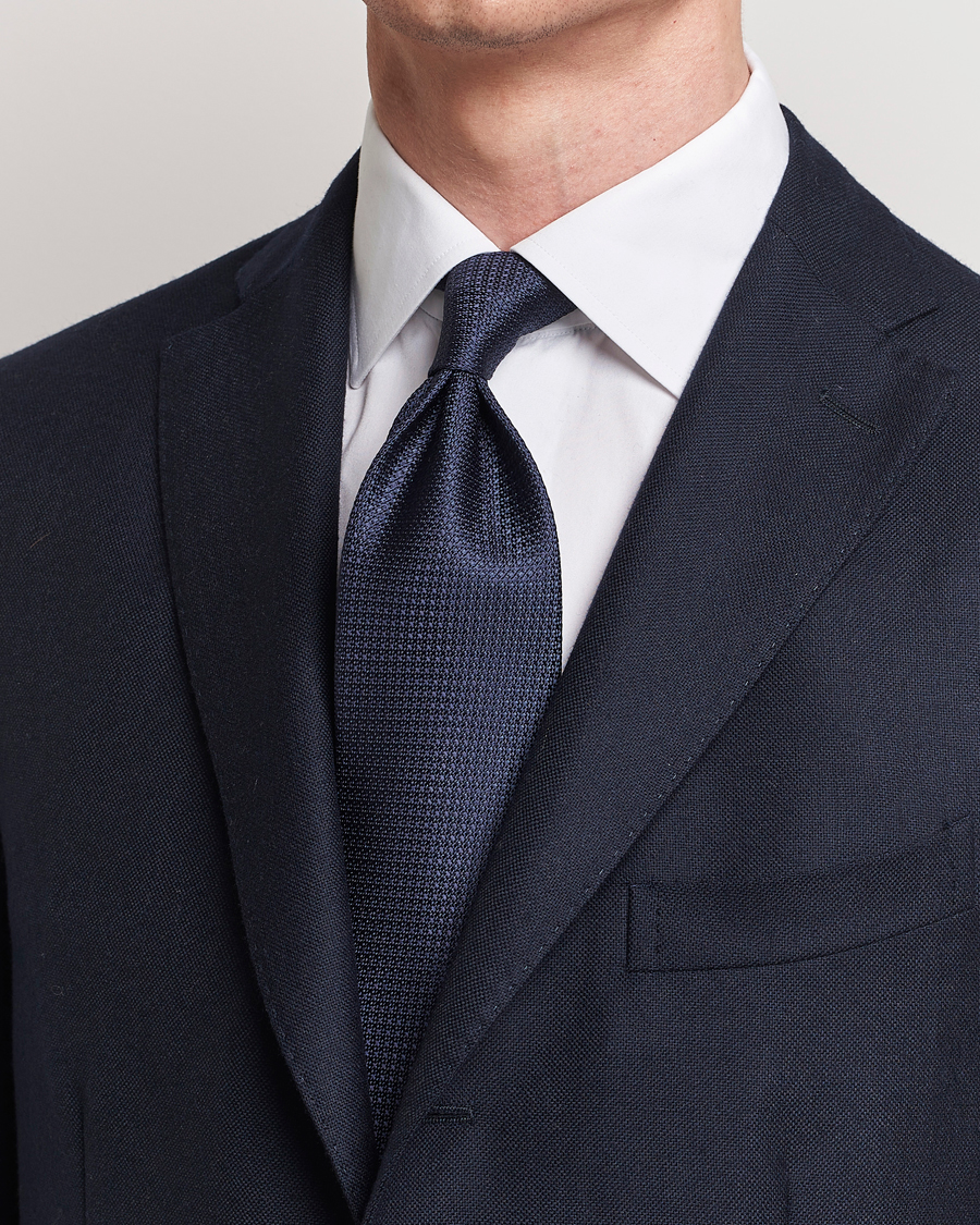 Heren |  | Stenströms | Silk Grenadine Tie Navy