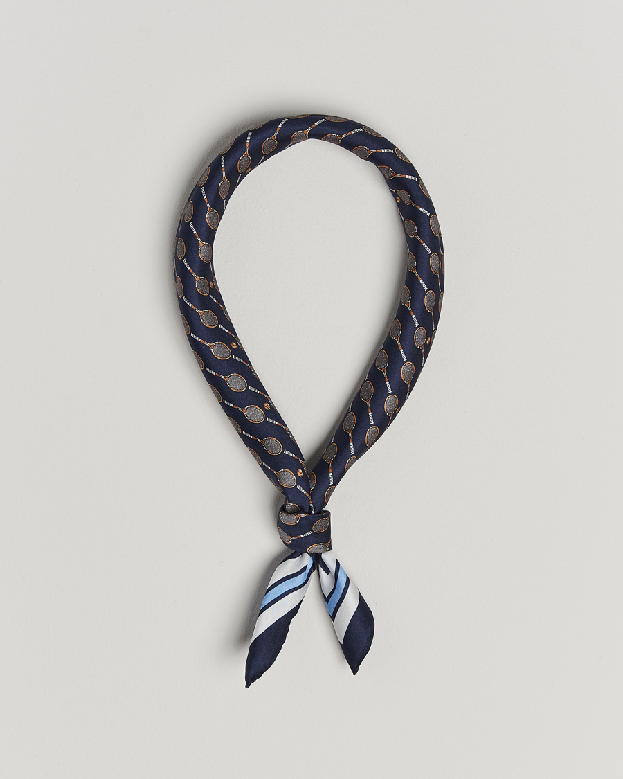 Heren | Stenströms Silk Tennis Bandana Navy | Stenströms | Silk Tennis Bandana Navy