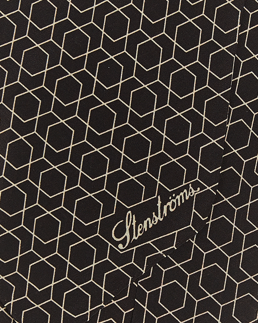 Heren | Stenströms Silk Printed Ascot Brown | Stenströms | Silk Printed Ascot Brown