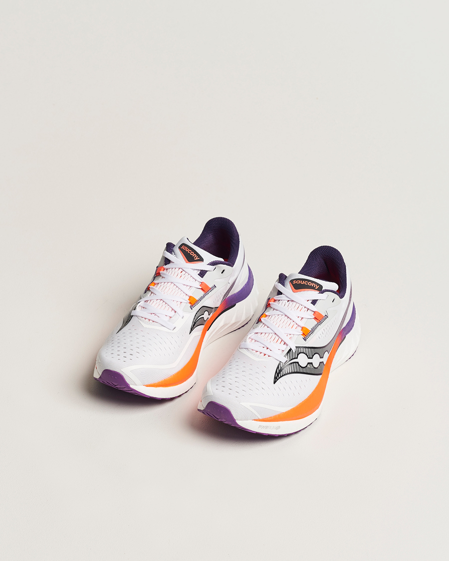 Heren | Witte sneakers | Saucony | Endorphin Speed 4 White/Vizi Orange
