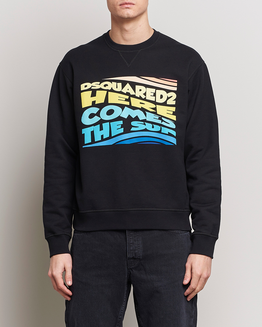 Men |  | Dsquared2 | Cool Fit Crew Neck Sweatshirt Black