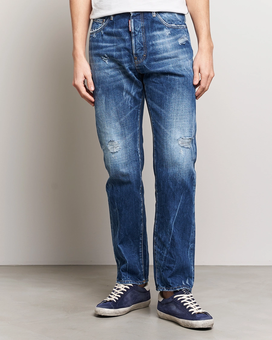 Heren | Straight leg | Dsquared2 | 642 Jeans Medium Blue