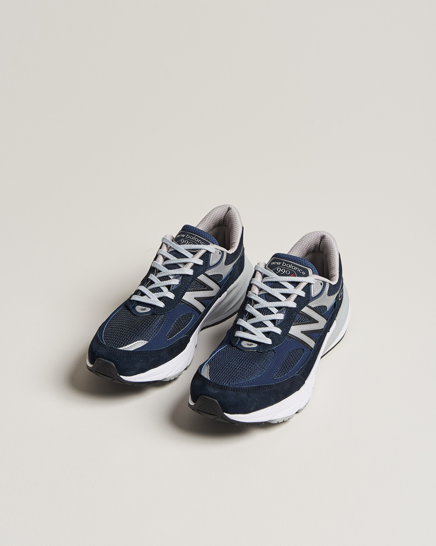 Heren | Hardloopsneakers | New Balance | Made in USA 990v6 Sneakers Navy/White