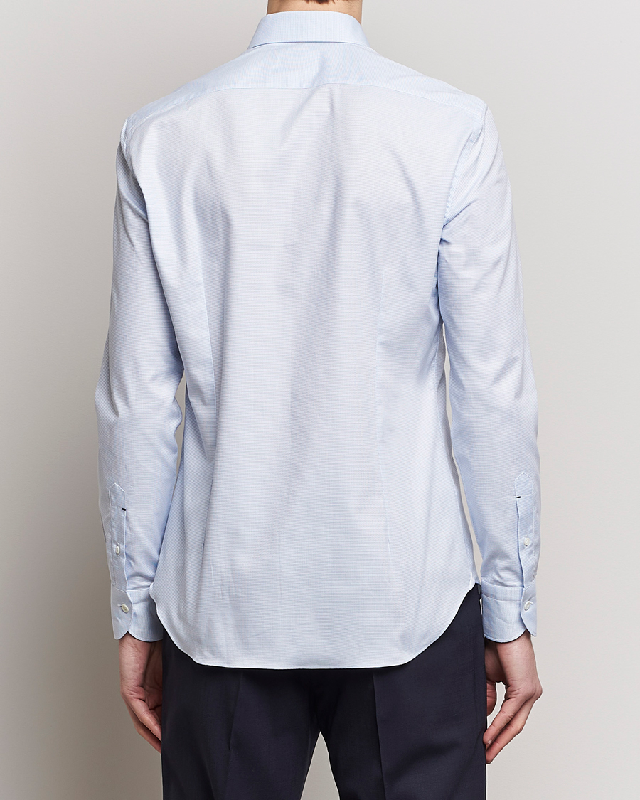 Heren | Overhemden | Mazzarelli | Soft Cotton Cut Away Shirt Light Blue