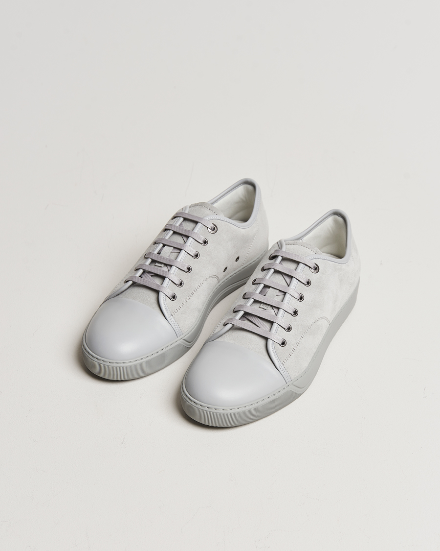 Heren |  | Lanvin | Nappa Cap Toe Sneaker Light Grey