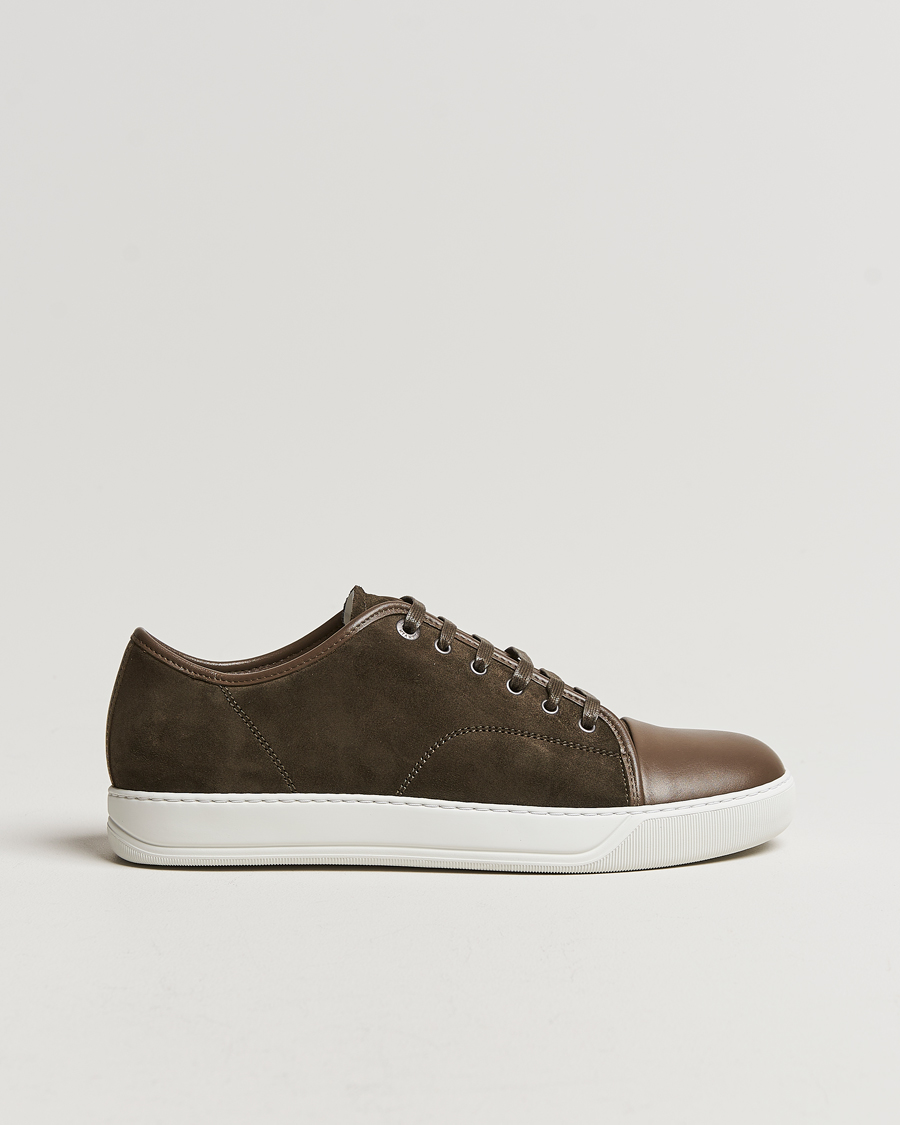Heren |  | Lanvin | Nappa Cap Toe Sneaker Khaki