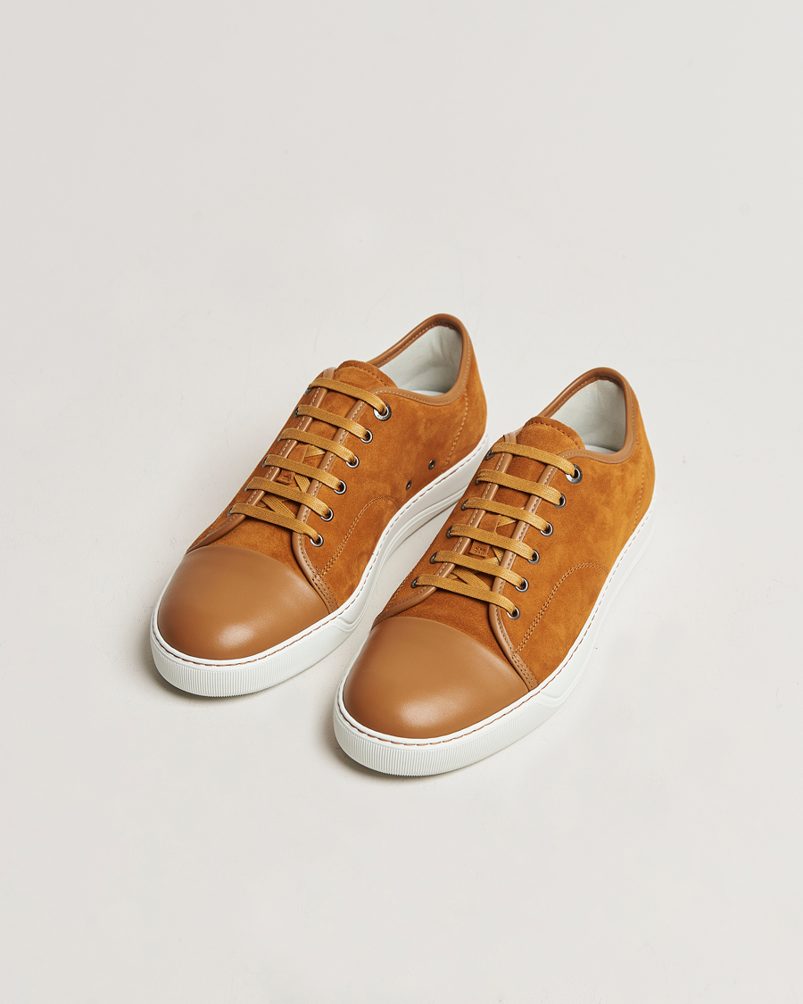 Heren |  | Lanvin | Nappa Cap Toe Sneaker Brown