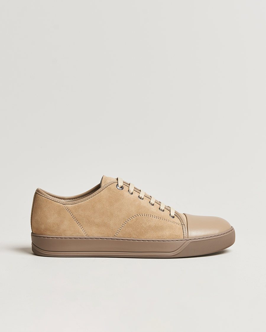 Heren | Lanvin Nappa Cap Toe Sneaker Light Brown | Lanvin | Nappa Cap Toe Sneaker Light Brown