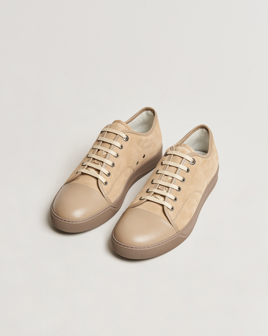 Heren |  | Lanvin | Nappa Cap Toe Sneaker Light Brown
