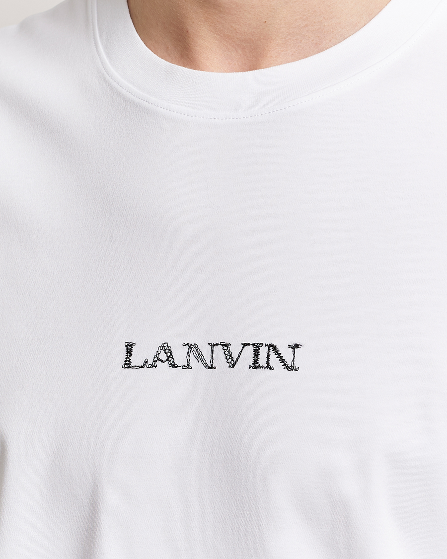 Heren | T-shirts | Lanvin | Embroidered Logo T-Shirt White