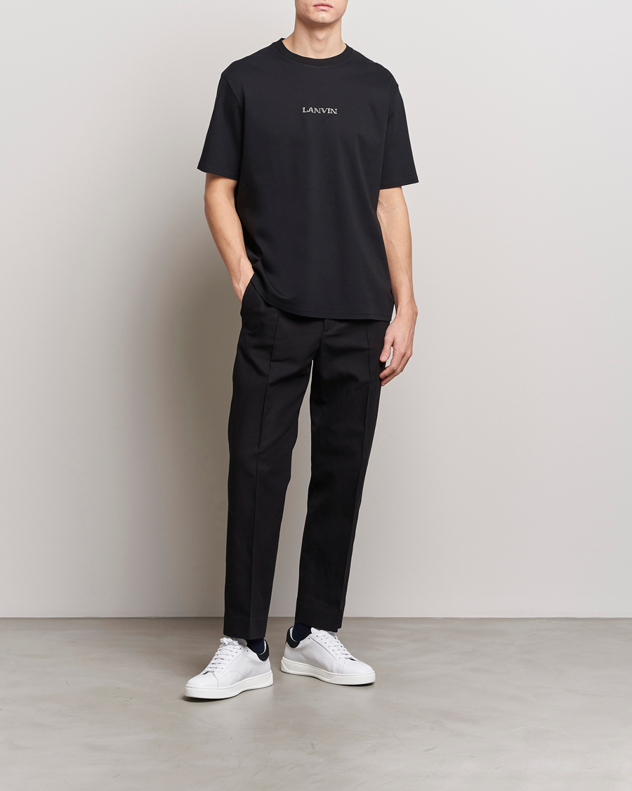 Heren | T-shirts | Lanvin | Embroidered Logo T-Shirt Black