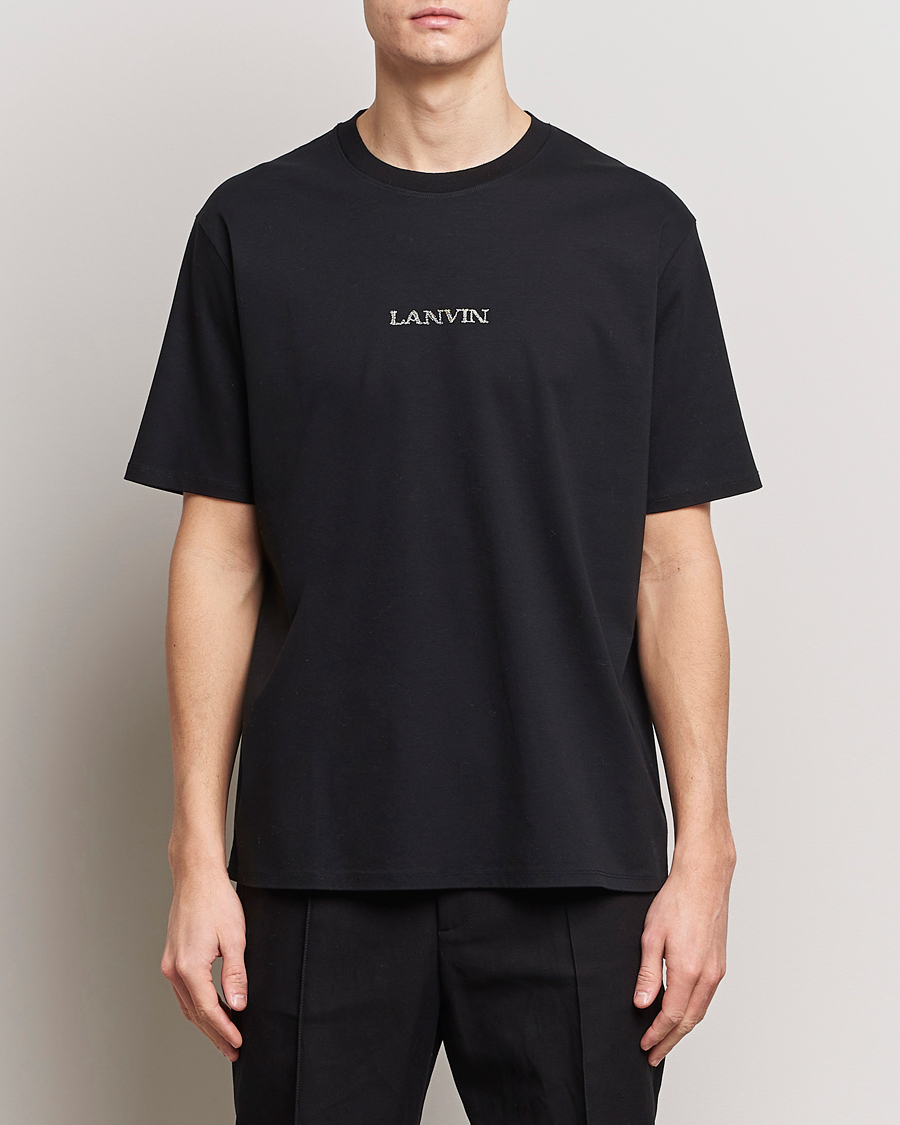 Men |  | Lanvin | Embroidered Logo T-Shirt Black