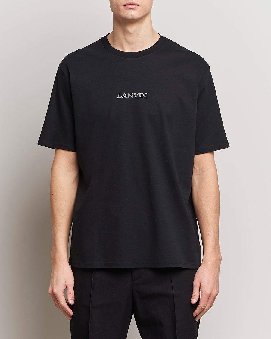 Heren |  | Lanvin | Embroidered Logo T-Shirt Black