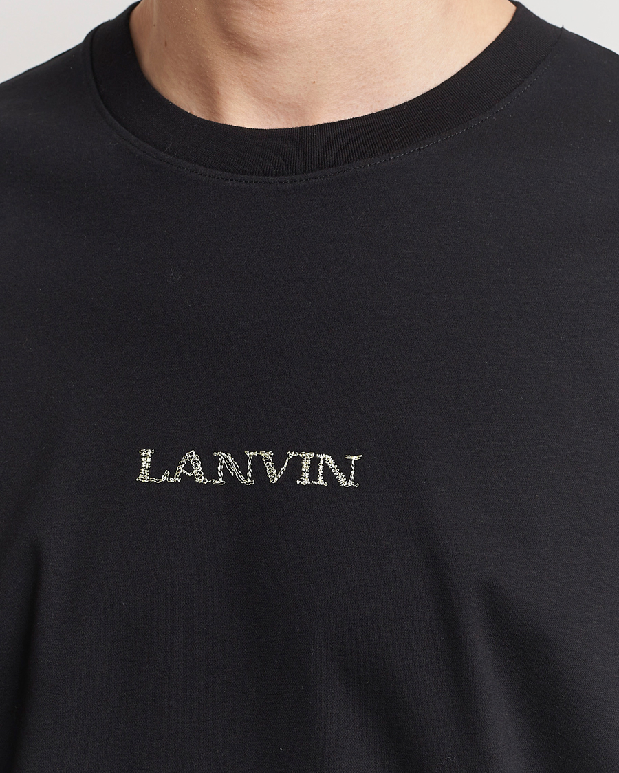 Heren | T-shirts | Lanvin | Embroidered Logo T-Shirt Black
