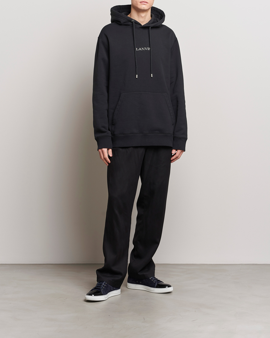 Heren | Truien | Lanvin | Embroidered Logo Hoodie Black