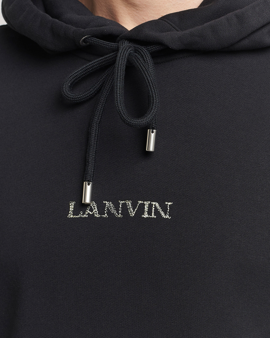 Heren | Truien | Lanvin | Embroidered Logo Hoodie Black