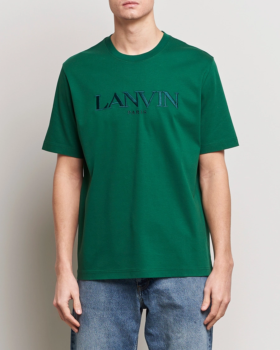 Men | Lanvin | Lanvin | Paris Classic Logo T-Shirt Bottle Green