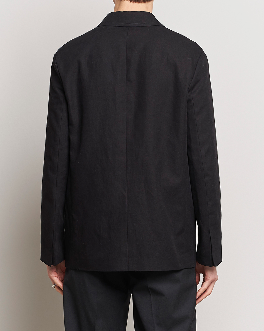 Heren | Blazers | Lanvin | Deconstructed Cotton/Linen Blazer Black