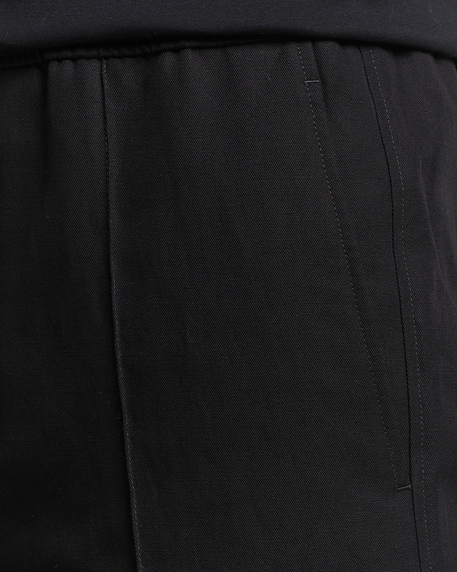 Heren | Broeken | Lanvin | Cotton/Linen Drawstring Trousers Black