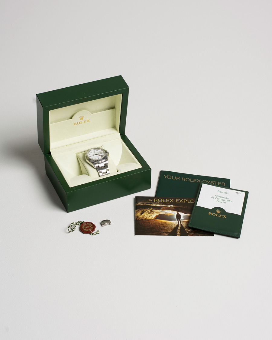 Heren | Rolex Pre-Owned Explorer II 16570 Silver | Rolex Pre-Owned | Explorer II 16570 Silver